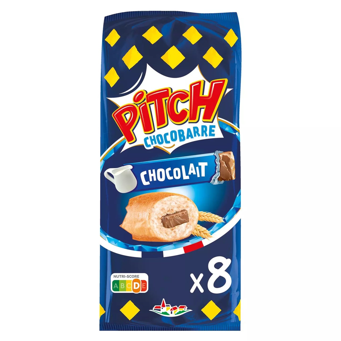 PITCH Choco Barre Brioches Chocolat au Lait 300g