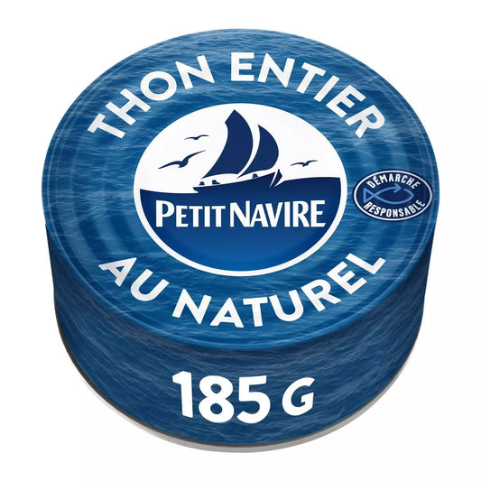 PETIT NAVIRE Whole Albacore tuna in natural brine 185g