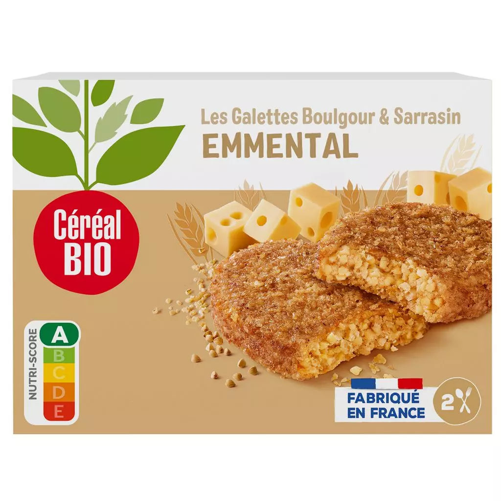 CEREAL BIO Bulgur & Buckwheat Cakes with Emmental – 2x100g