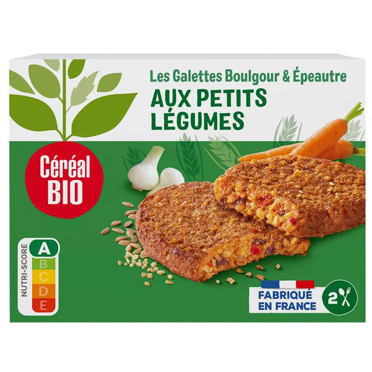 CEREAL BIO Spelt & Bulgur Cakes with Mixed Vegetables – 2x100g
