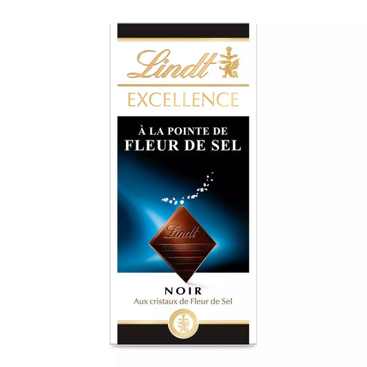 LINDT Excellence Dark Chocolate with a Hint of Fleur de Sel 100g