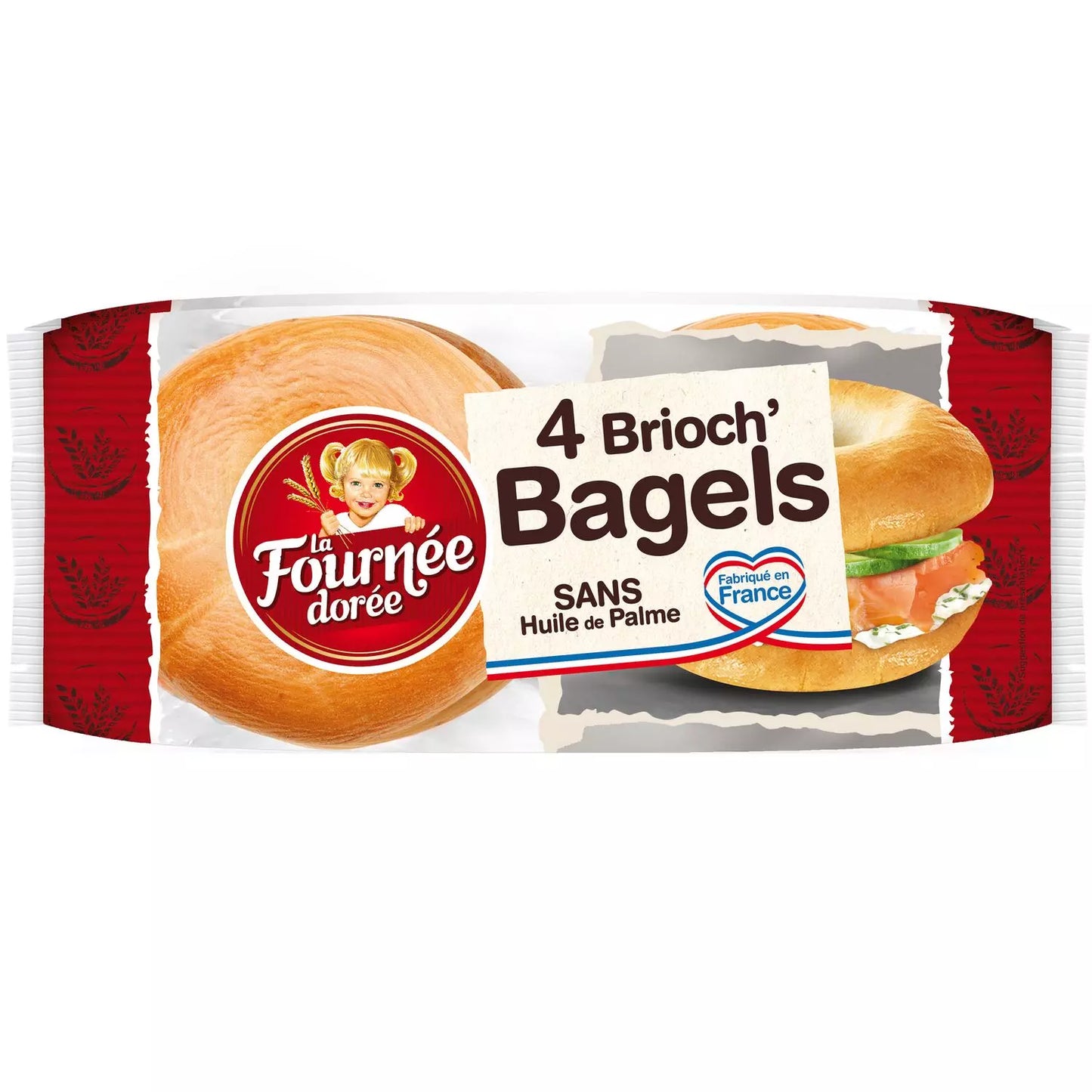 LA FOURNÉE DORÉE Brioche Bagel Sans Huile de Palme 300g