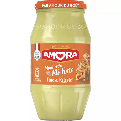 AMORA Mittelscharfer Senf im Glas 415g