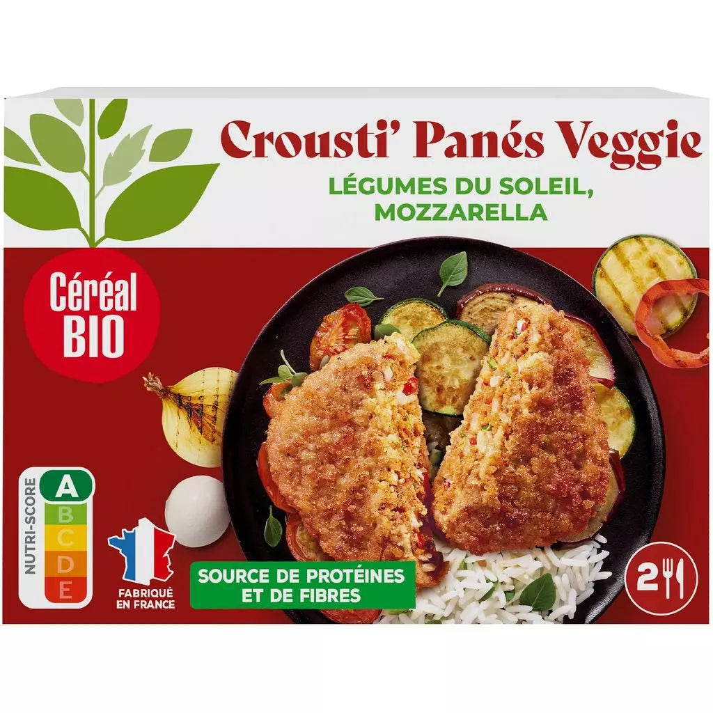 CEREAL BIO Crousti' Panés Veggie mit getrocknetem Gemüse & Mozzarella – 160g