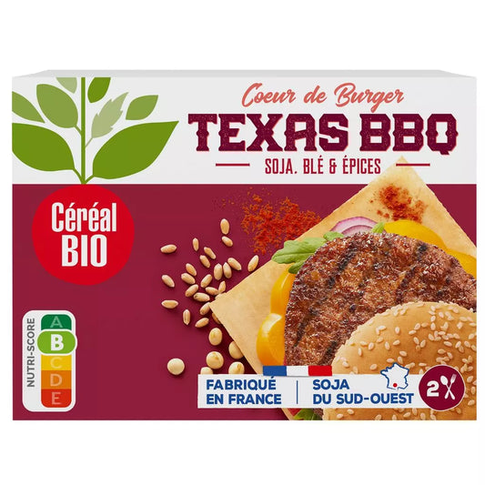 CEREAL BIO Texas BBQ Burger Cake with Soy, Wheat & Spices – 160g