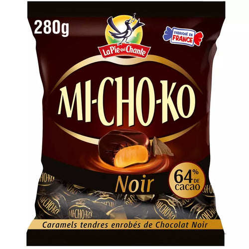 LA PIE QUI CHANTE Michoko Karamell- und Zartbitterschokoladenbonbons 280g