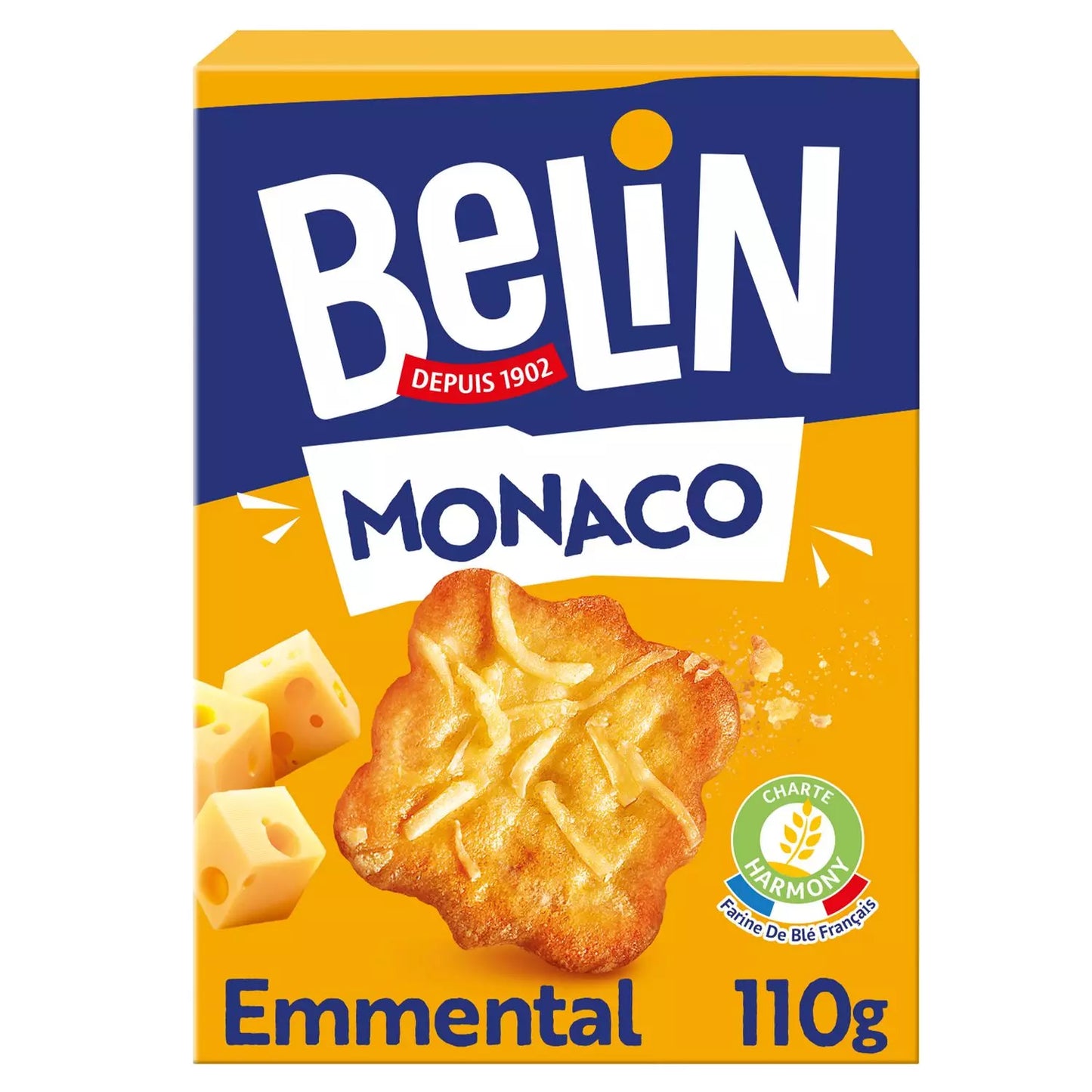 BELIN Biscuits Crackers à l'Emmental Monaco 110g