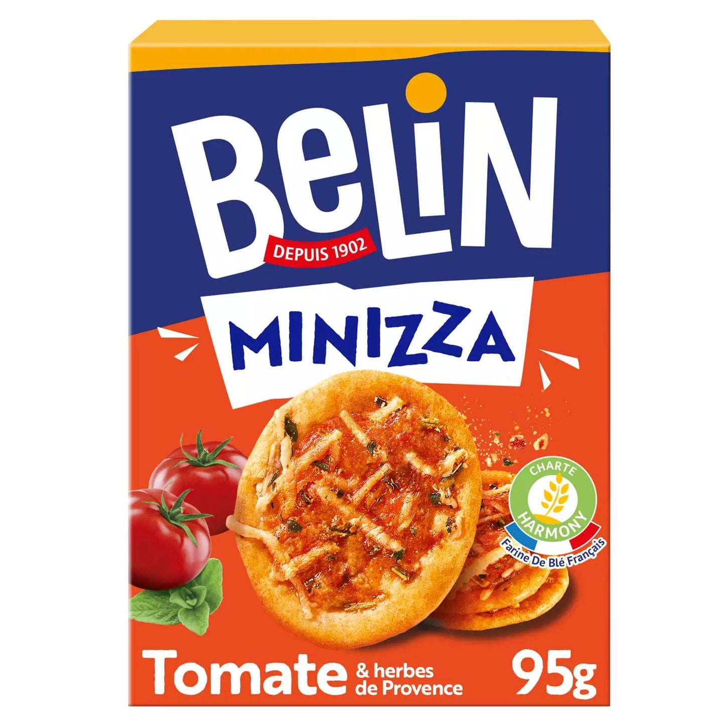 BELIN Biscuits Crackers à la Tomate et aux Provence herbs Minizza 95g