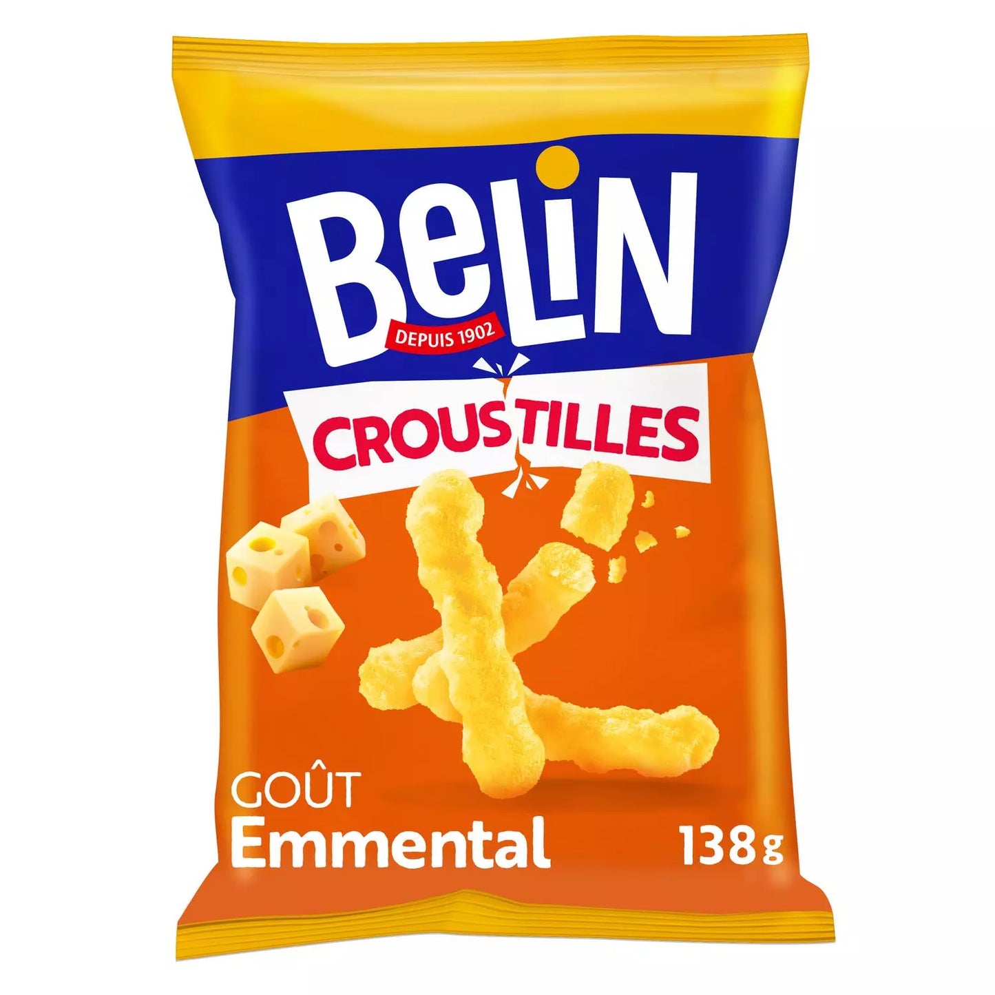 BELIN Biscuits Salés Croustilles à l'Emmental 138g