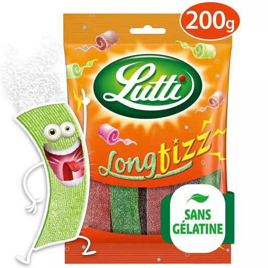 LUTTI Longfizz Tangy Fruit-Flavored Candies 200g