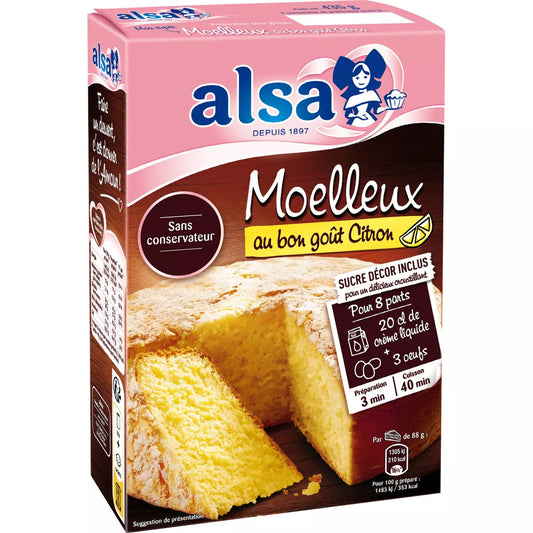 ALSA Préparation pour Gâteau Moelleux au Citron 435g