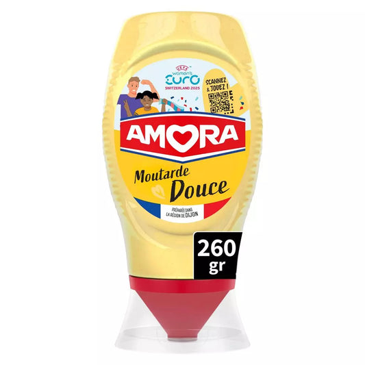 AMORA Mild & Fine Mustard Flexible Bottle – 260g
