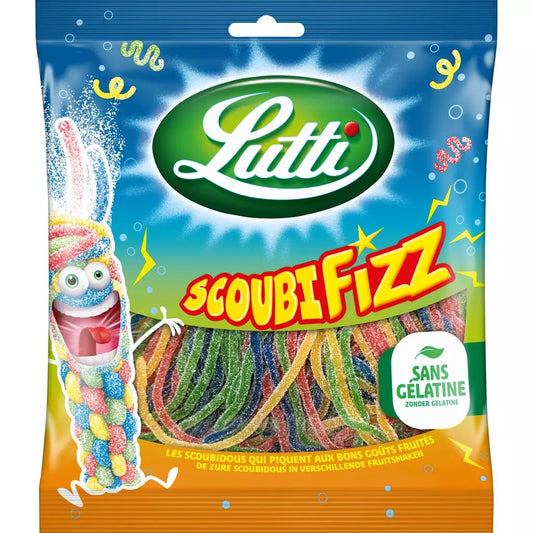 LUTTI Scoubifizz Tangy Fruit-Flavored Candies 180g