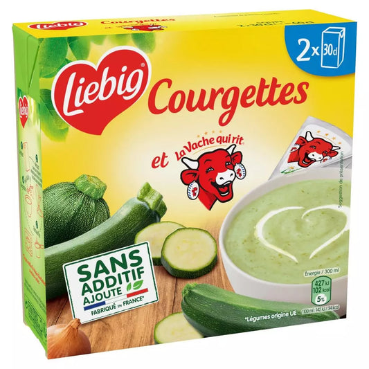 LIEBIG Zucchini and La Vache Qui Rit Soup (2x300ml) 600ml