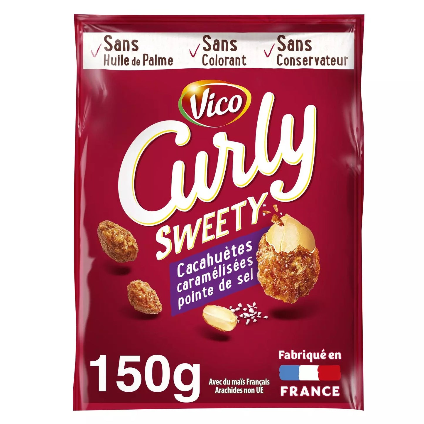 CURLY Sweety caramelized peanuts with a pinch of salt 150g