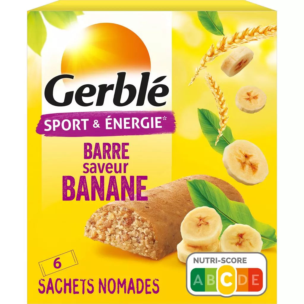 GERBLE Banana Energy Bars 6x25g
