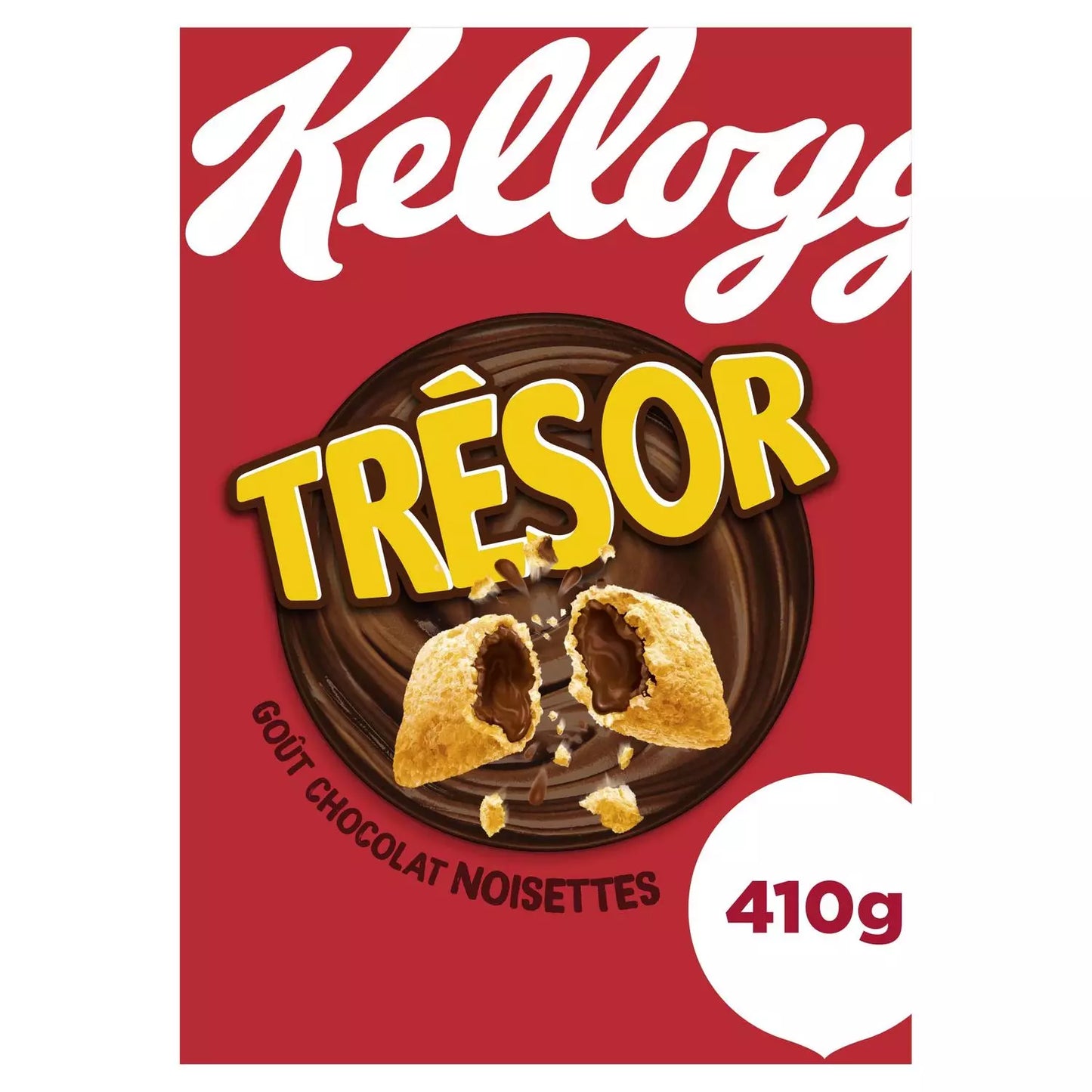 KELLOGG'S Trésor Céréales Fourrées Chocolat Noisettes 410g