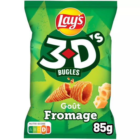 LAY'S Biscuits Soufflés 3D’s Bugles Goût Fromage 85g