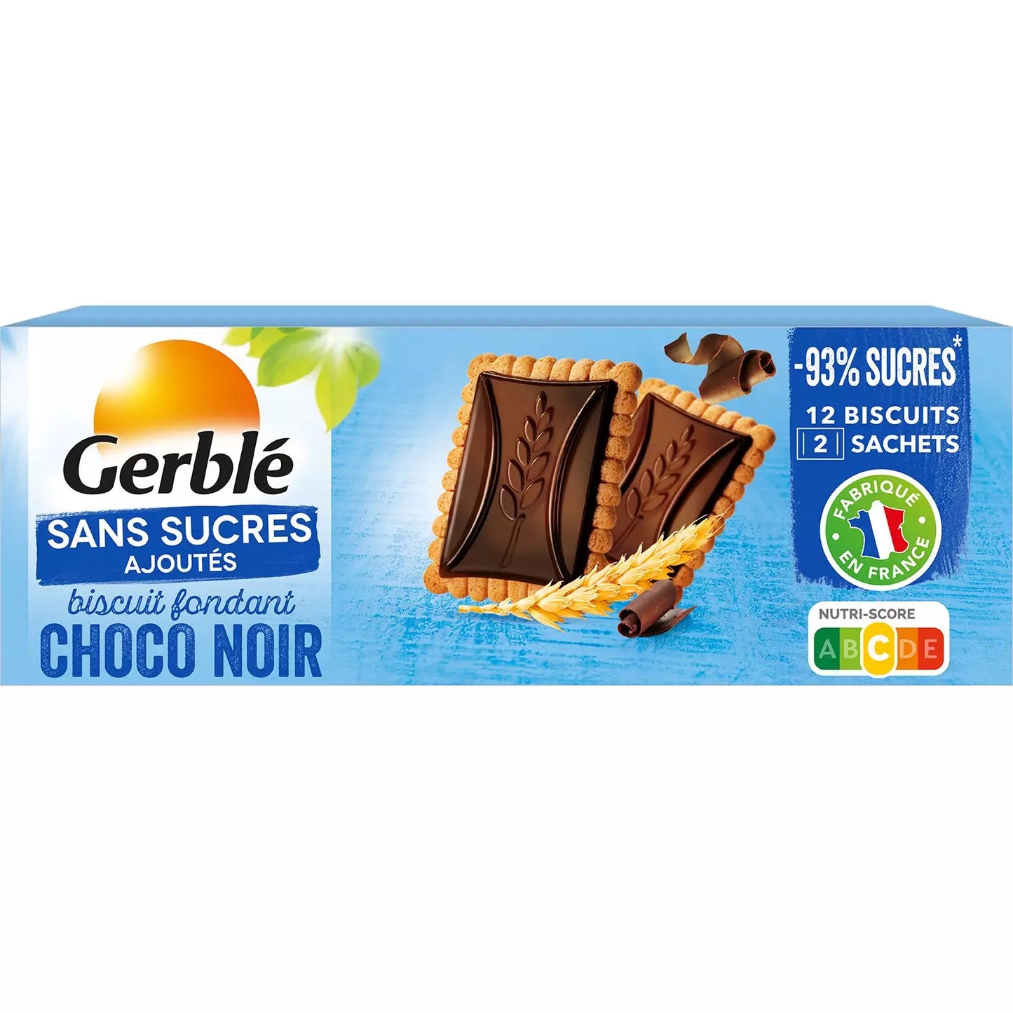 GERBLÉ Biscuits Fondant Chocolat Noir Sans Sucres Ajoutés 126g