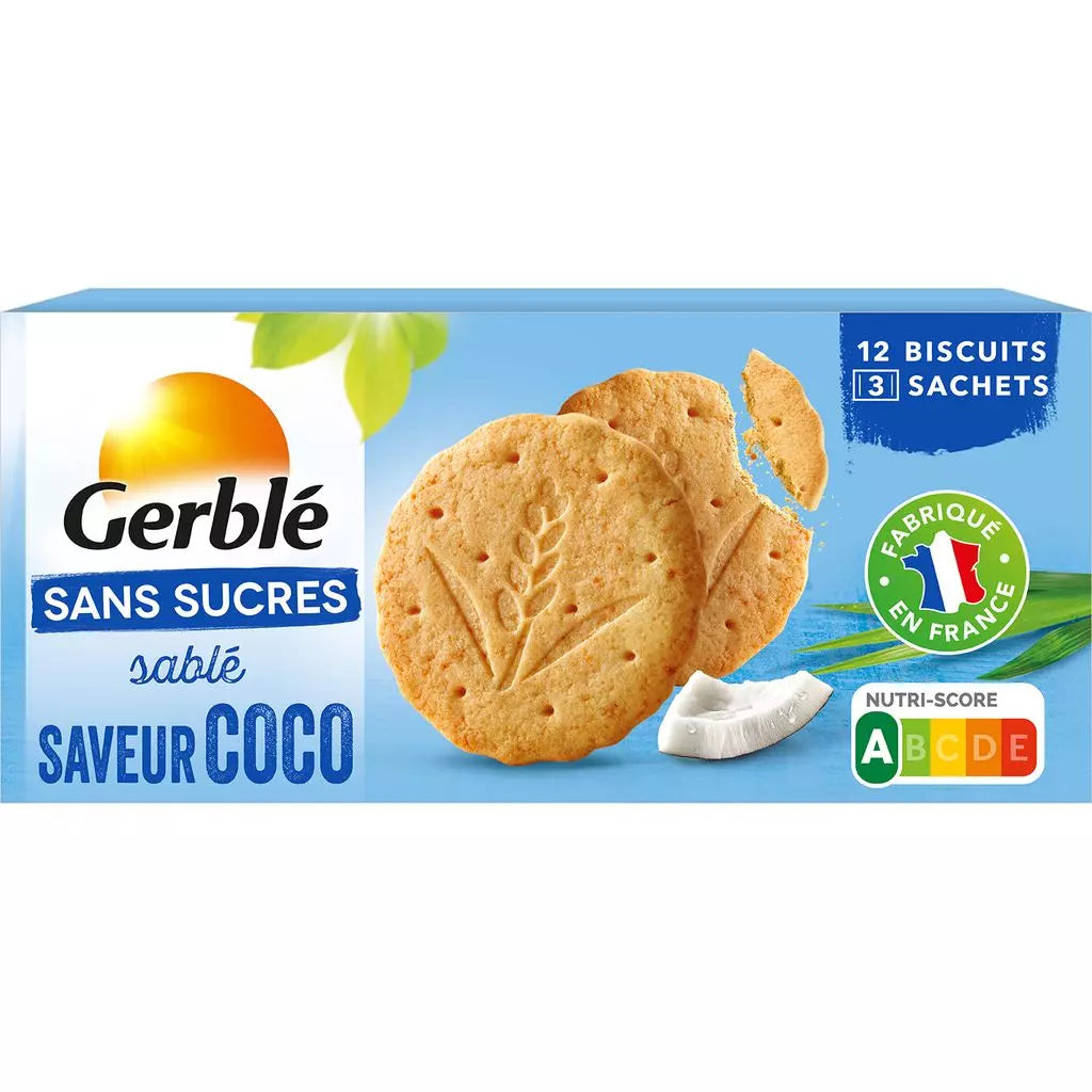 GERBLE Coconut Flavor Sugar-Free Shortbread 132g