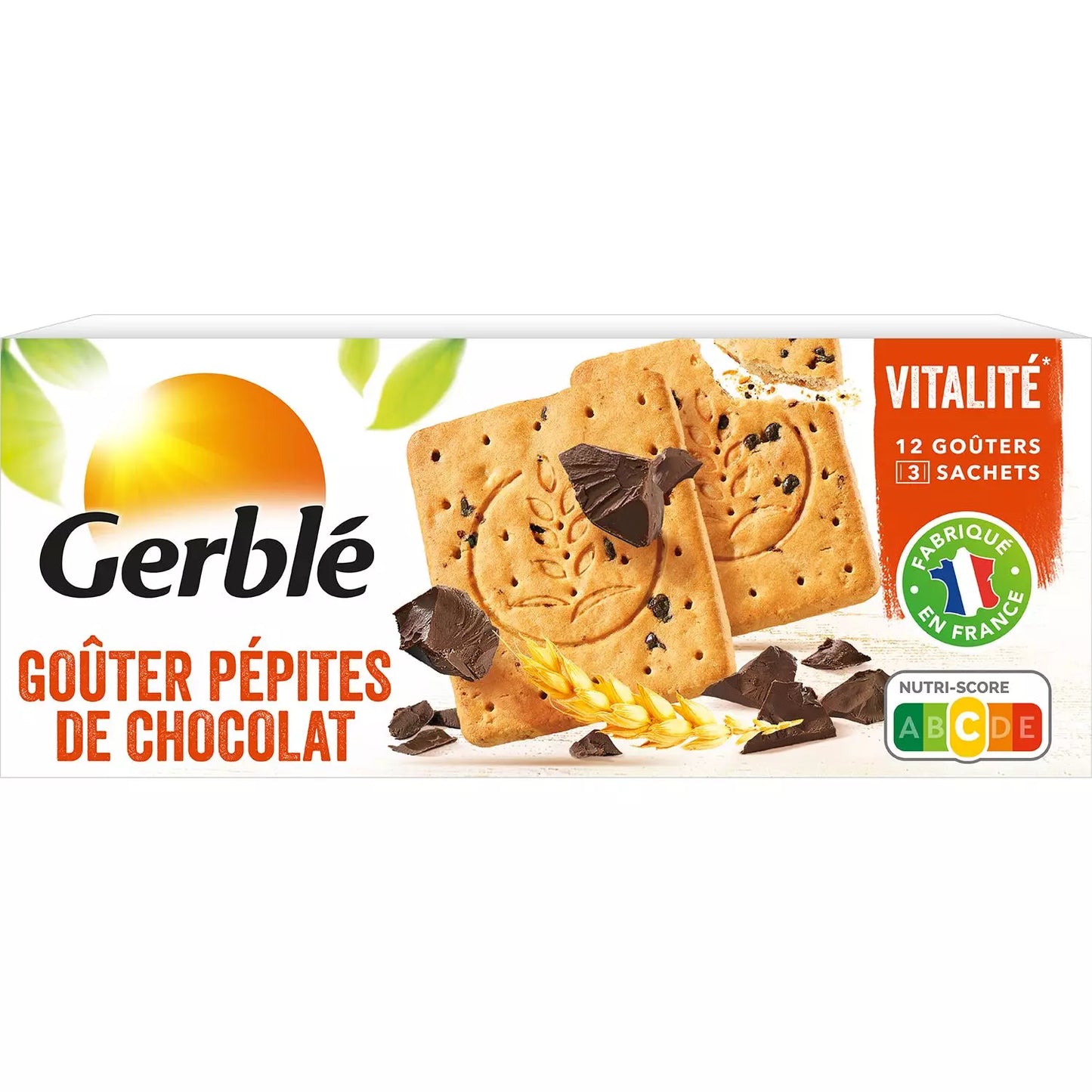 GERBLÉ Biscuits Goûter aux Pépites de Chocolat 250g