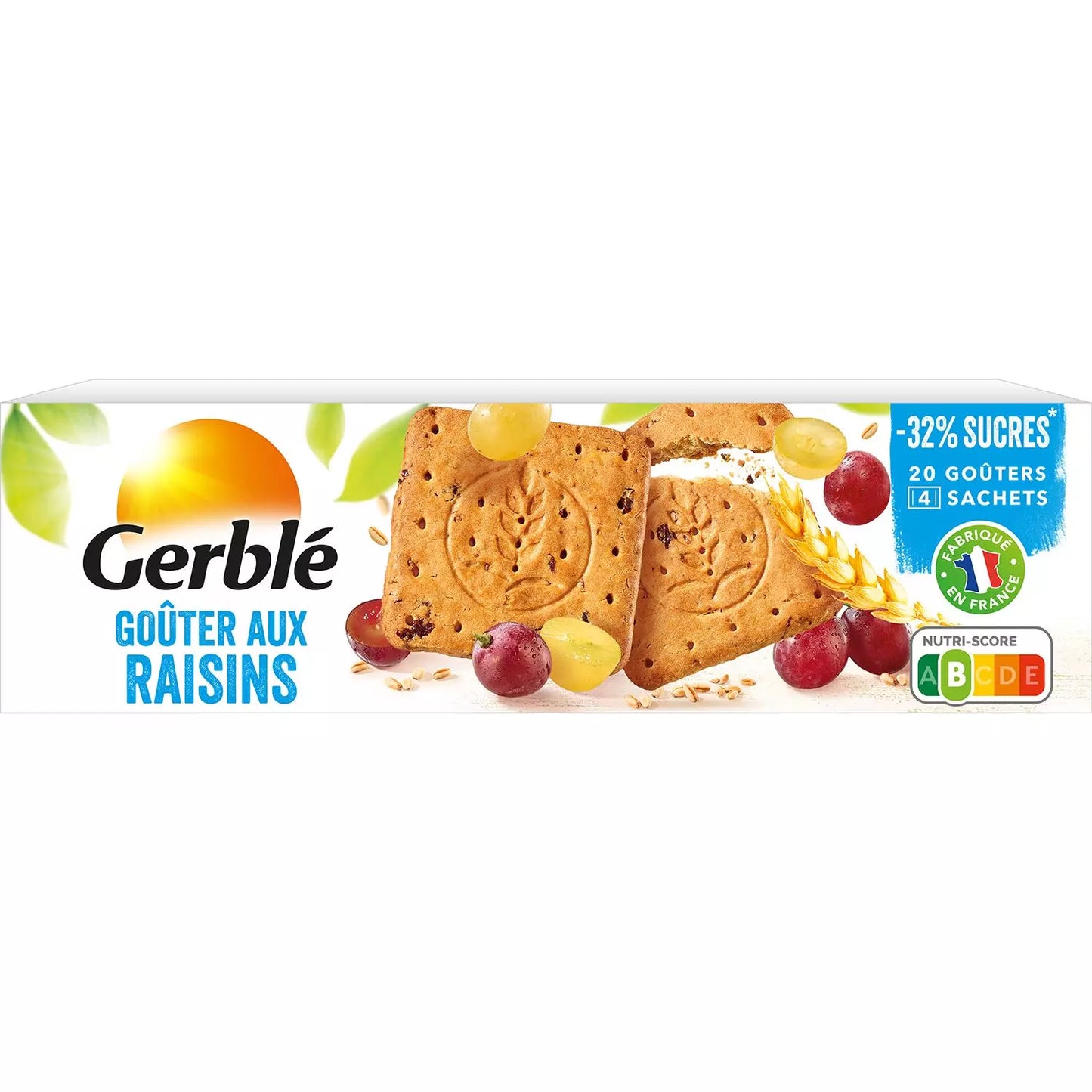 GERBLÉ Biscuits Goûter aux Raisins 360g