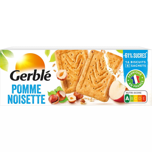 GERBLÉ Biscuits Pomme Noisette Sachets Fraîcheur 230g