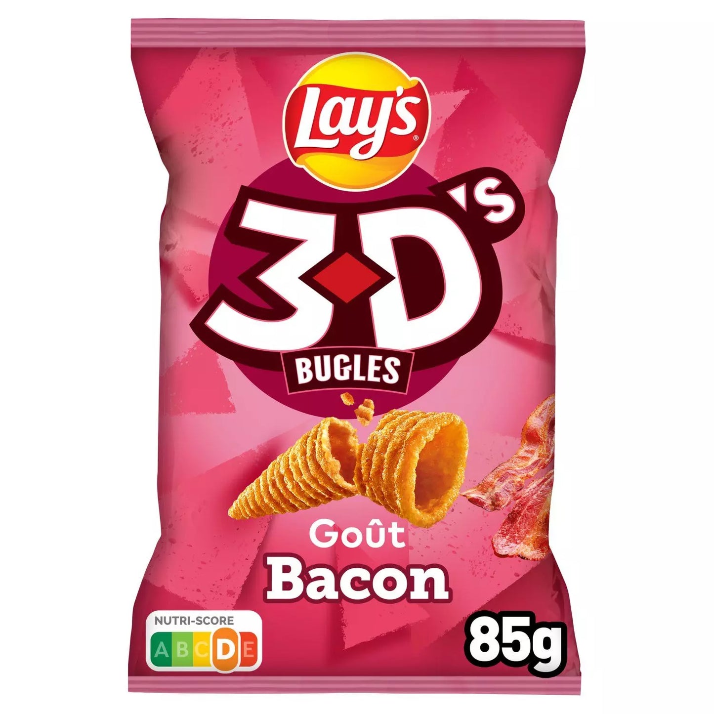 LAY'S Biscuits Soufflés 3D’s Goût Bacon 85g