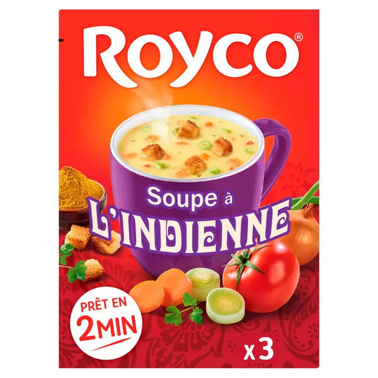 ROYCO Indian-Style Vegetable Curry Soup with Croutons – 3x60cl