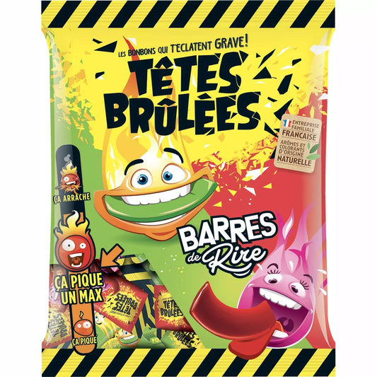 TÊTES BRÛLÉES Sour candy bars 200g