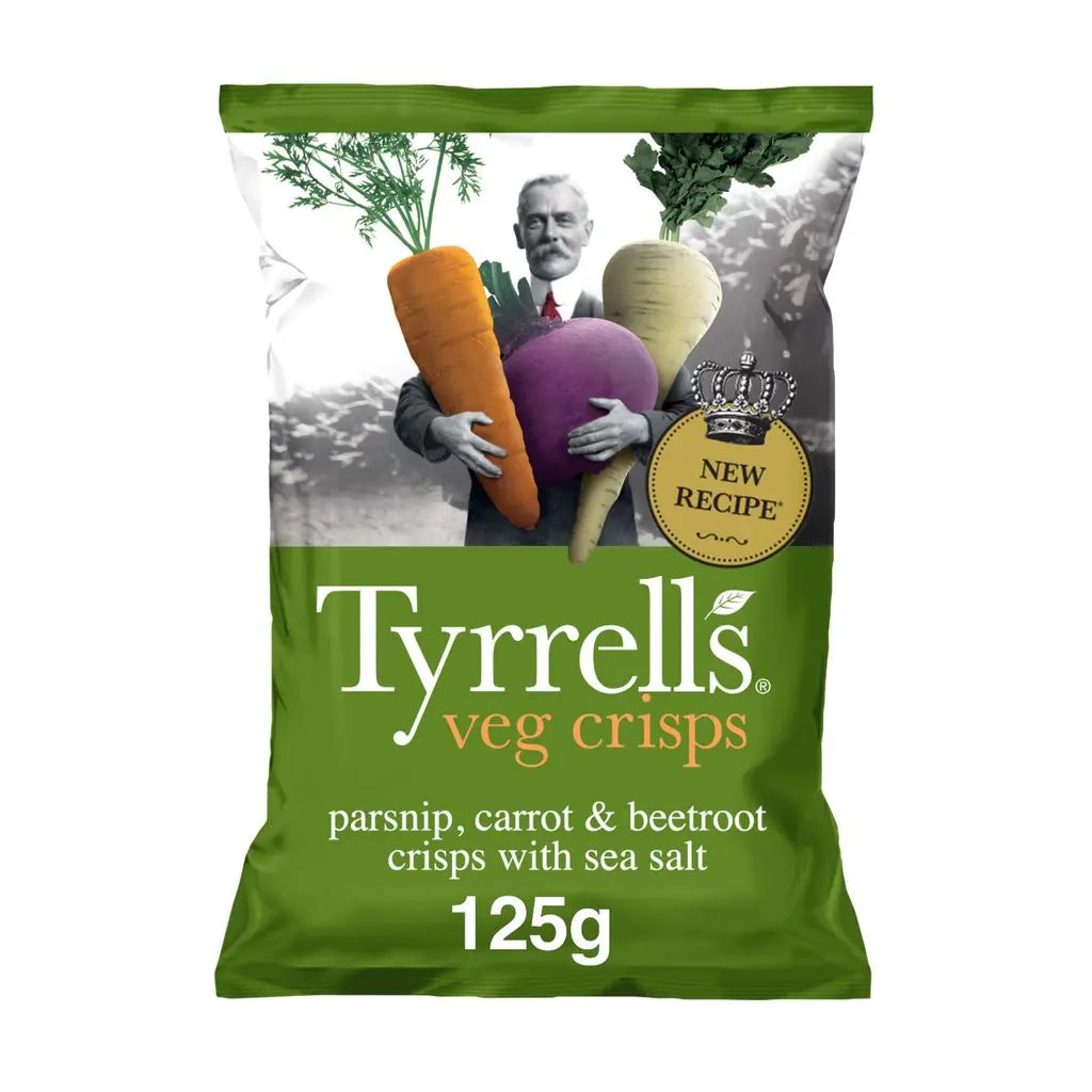 TYRRELL'S Chips légumes saveur panais carottes betteraves 125g