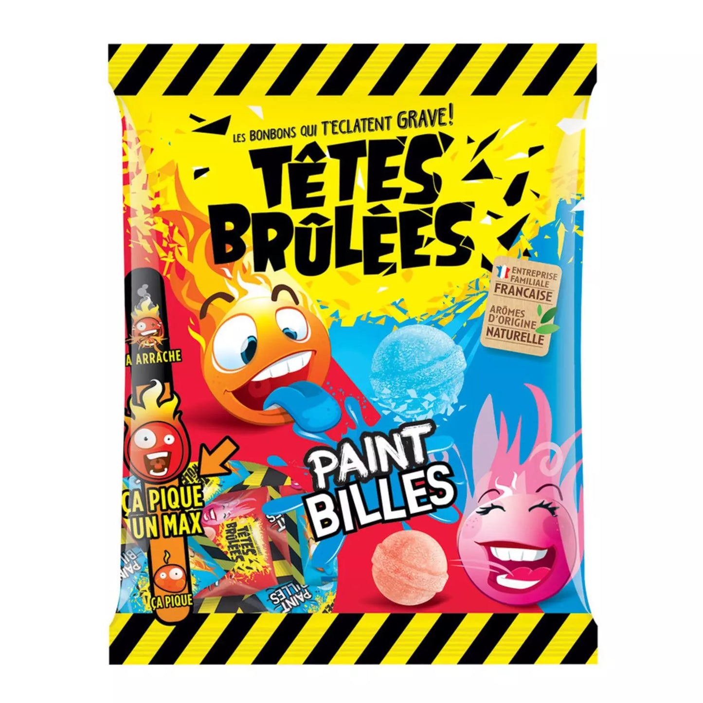 TÊTES BRÛLÉES Sour candy balls Paint Billes 135g