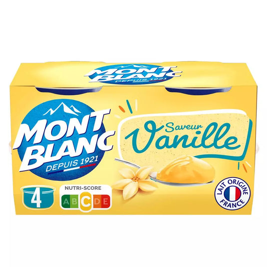 MONT BLANC Vanilla Dessert Cream 4x125g – 500g