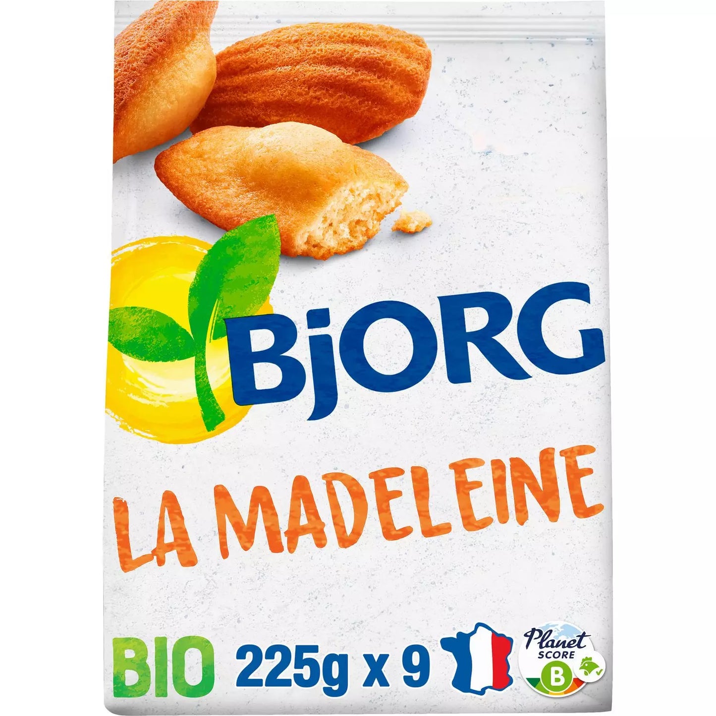 BJORG - Madeleines Bio aux Œufs Frais Sans Huile de Palme 225g