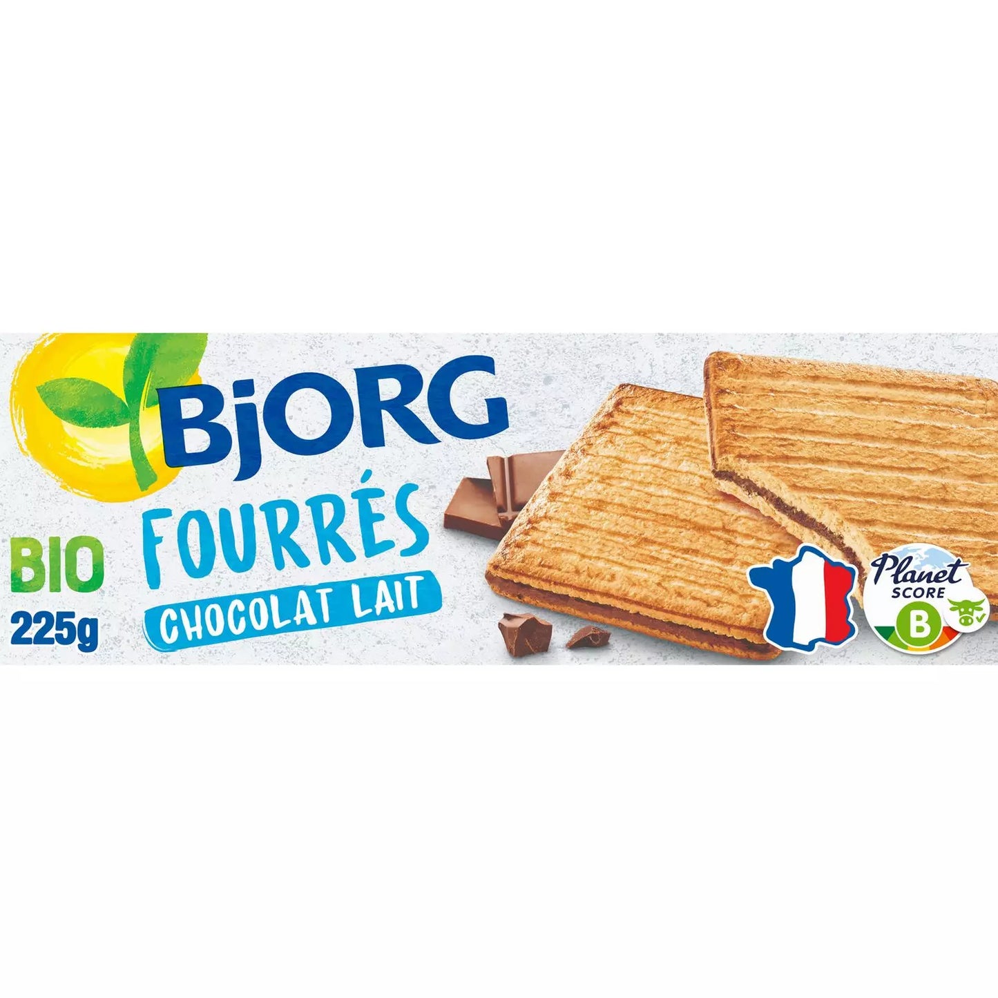 BJORG - Biscuits Bio Fourrés au Chocolat au Lait Sachets Fraîcheur 225g