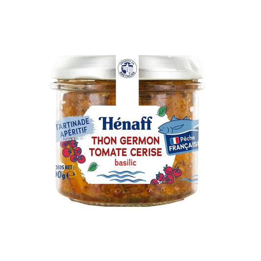 HENAFF Tartinade de thon germon et tomate cerise basilic 90g