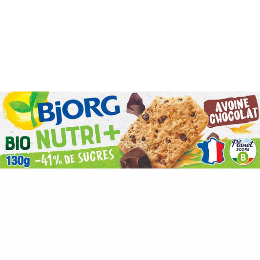 BJORG - Biscuits Bio Avoine et Pépites de Chocolat 130g