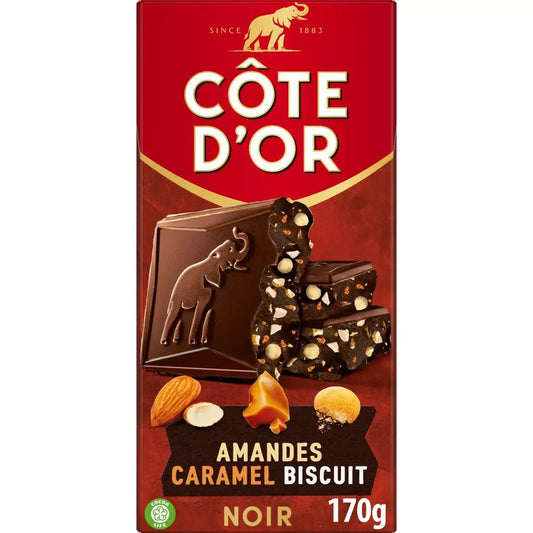CÔTE D’OR Dark Chocolate Almond Caramel Biscuit 170g