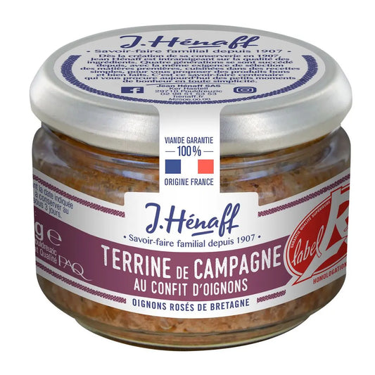 HENAFF Terrine de campagne au confit d'oignons label rouge 180g