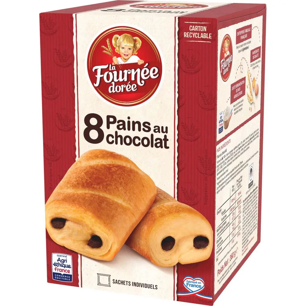 LA FOURNEE DOREE Pains au chocolat x8 - 360g