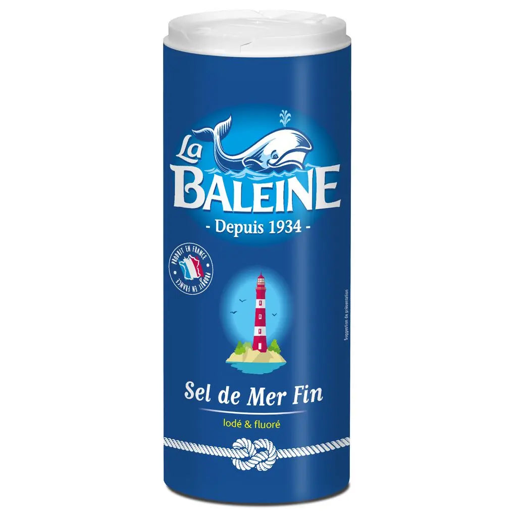 LA BALEINE Sel de mer fin iodé et fluoré 550g