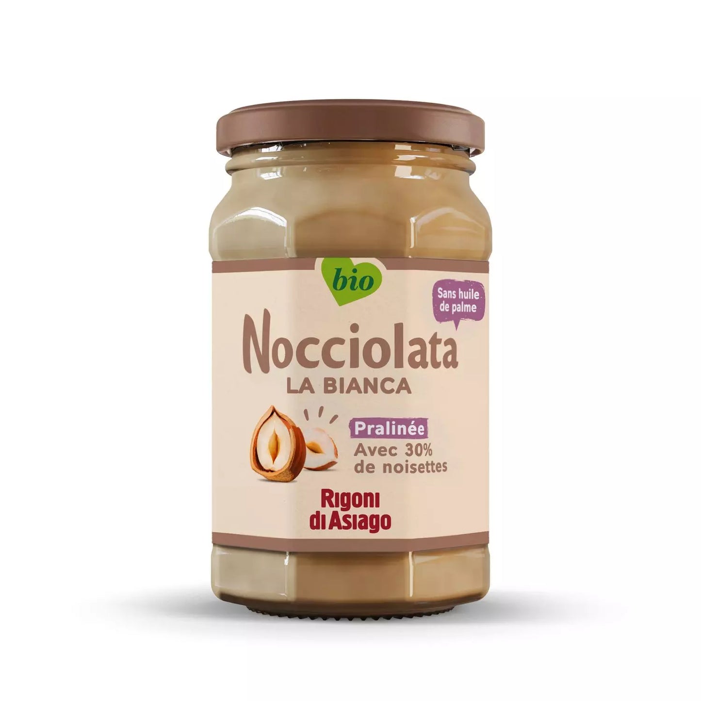 RIGONI DI ASIAGO Nocciolata Bianca Pâte à Tartiner Bio aux Noisettes sans Huile de Palme 250g