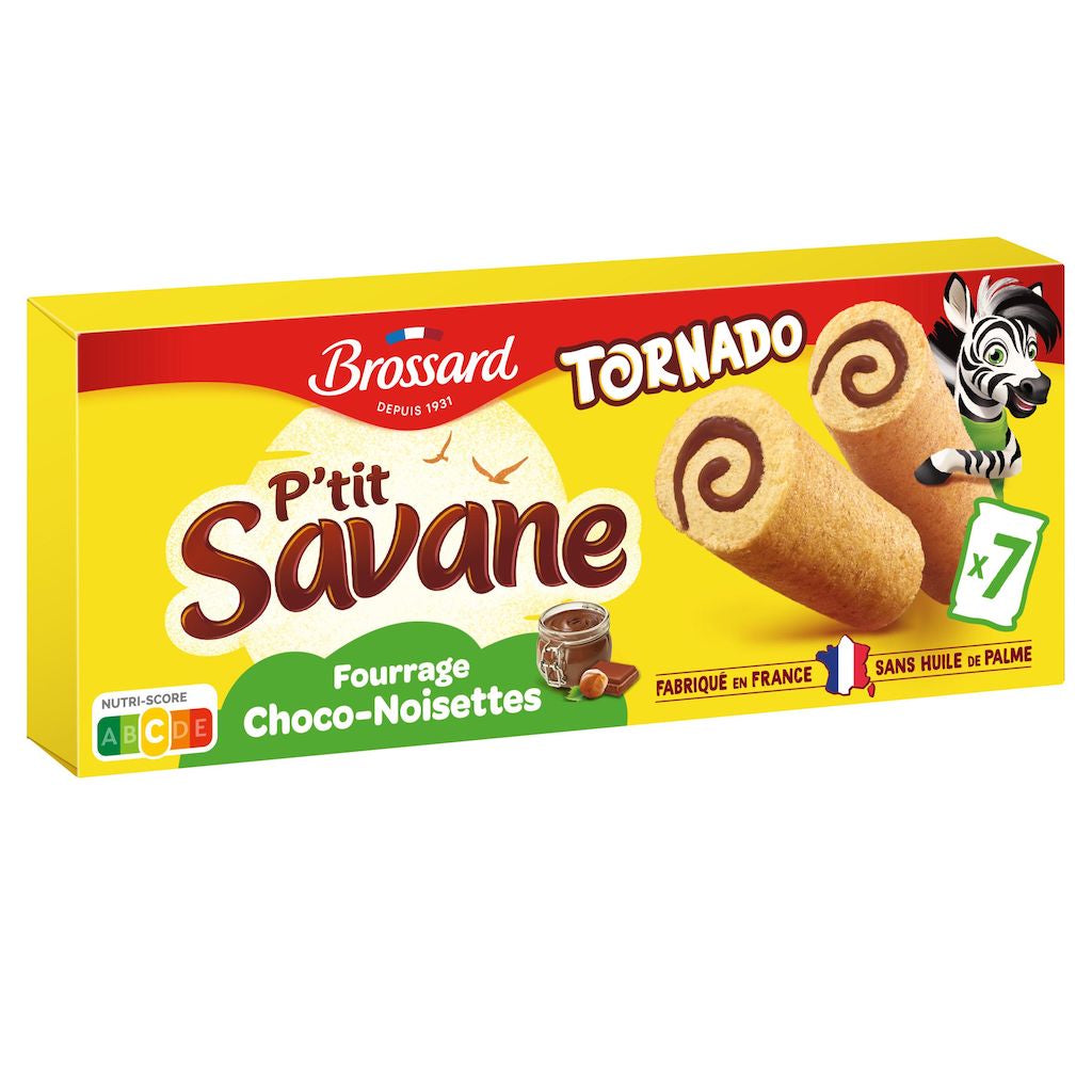 BROSSARD P'tit Savane gâteaux roulés choco noisettes 175g