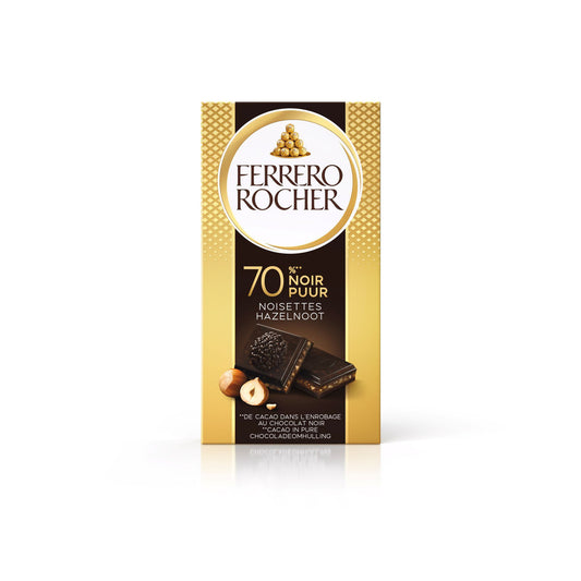 FERRERO ROCHER - Chocolat noir noisettes 90g