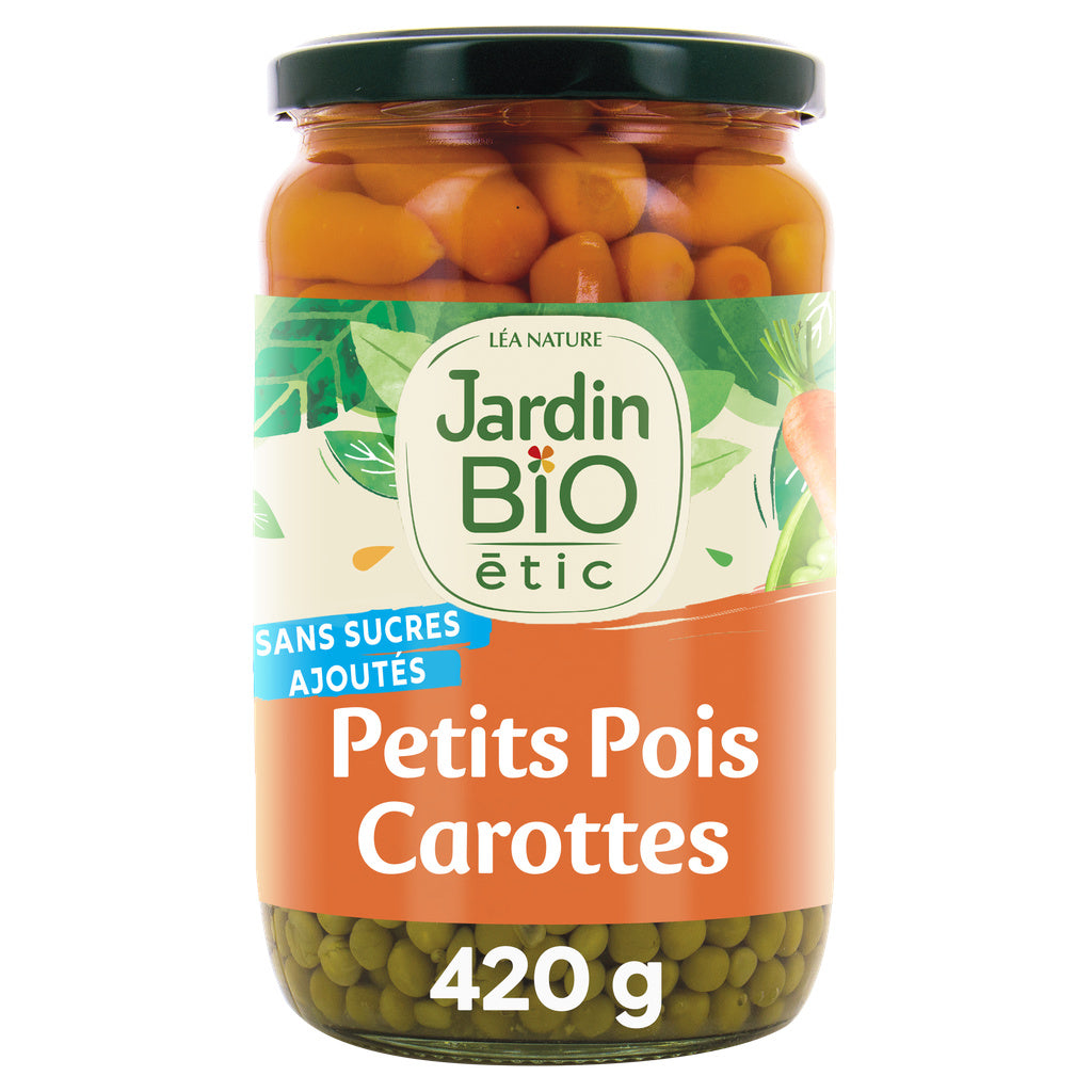 JARDIN BIO Organic Peas & Baby Carrots 420g