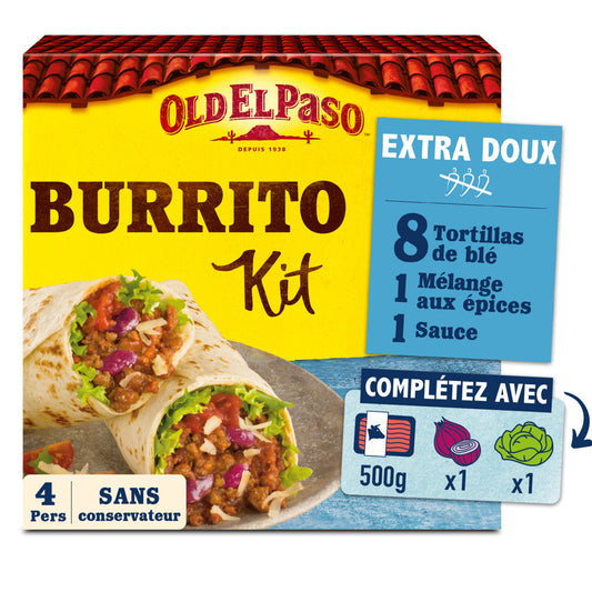 OLD EL PASO Extra Mild Burrito Kit 491g
