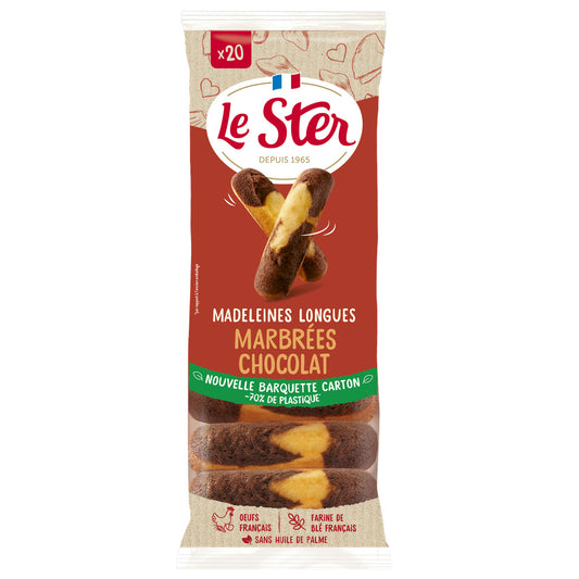 LE STER Madeleines longues marbrées au chocolat 250g