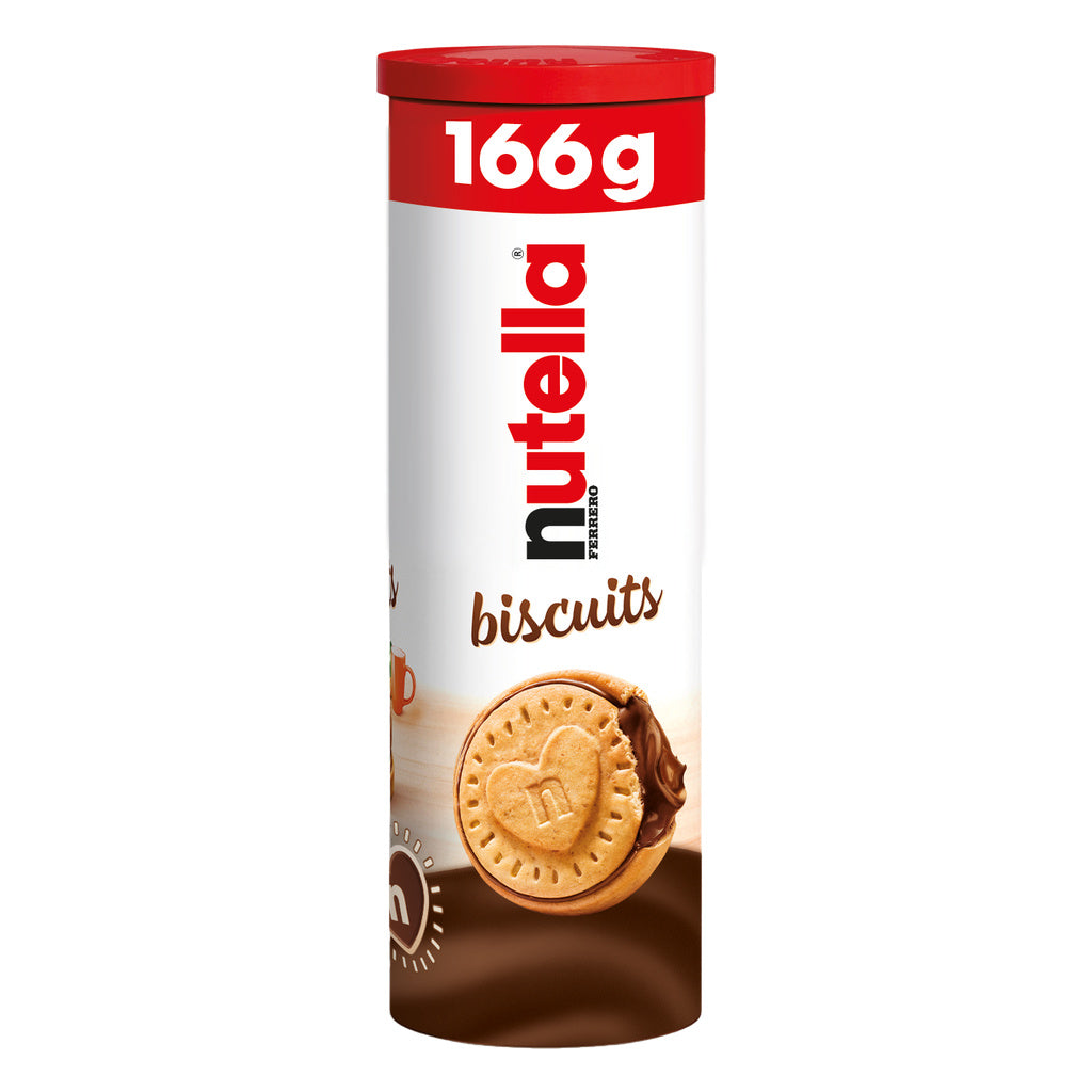 NUTELLA Biscuits fourrés à la pâte à tartiner aux noisettes et cacao 166g