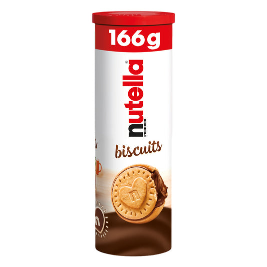 NUTELLA Biscuits fourrés à la pâte à tartiner aux noisettes et cacao 166g