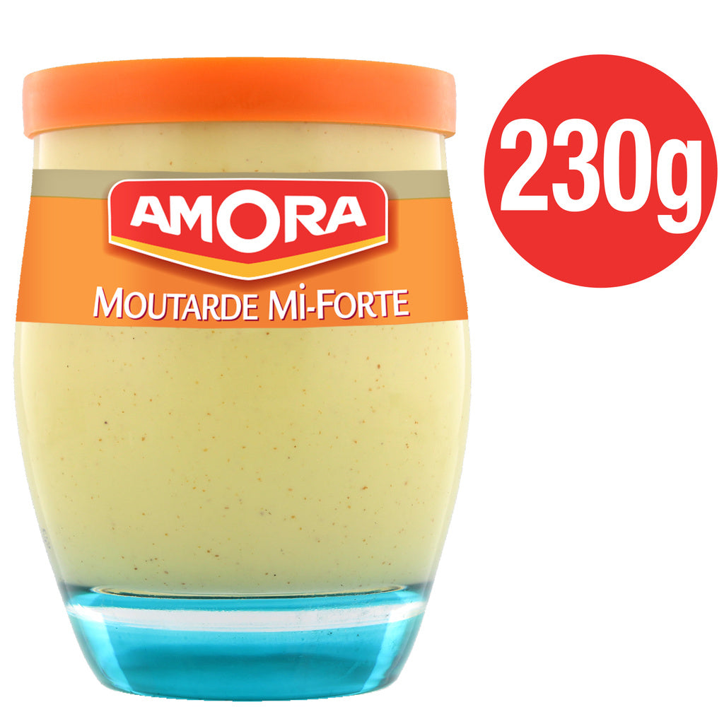 AMORA Moutarde mi-forte goût équilibré 230g